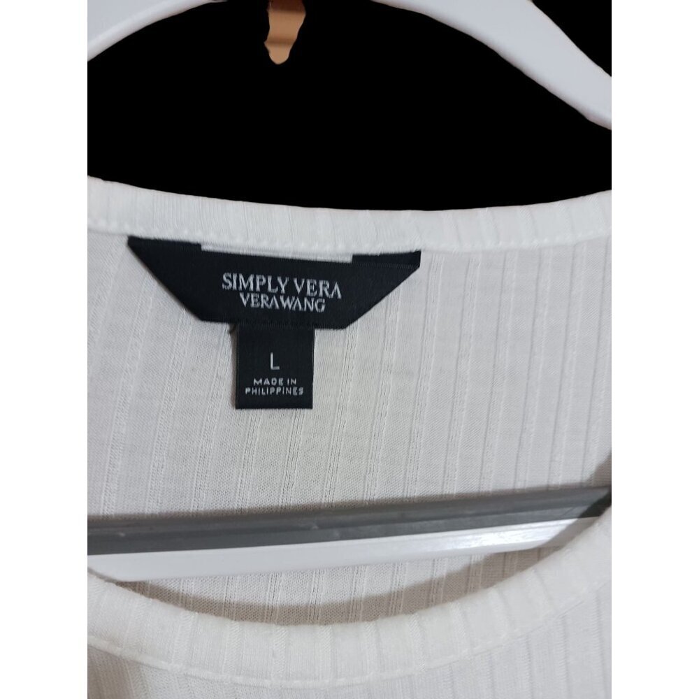 Simply Vera Vera Wang Pleat Drape Top Size L - Picture 3 of 3
